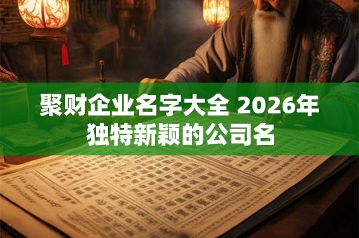 聚财企业名字大全 2026年独特新颖的公司名 聚财企业名字大全 2026年独特新颖的公司名