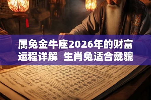 属兔金牛座2026年的财富运程详解  生肖兔适合戴貔貅不