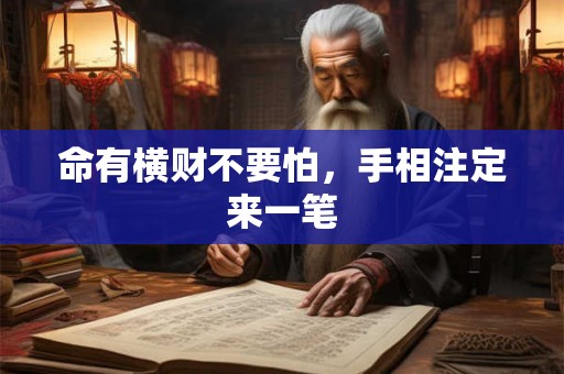 命有横财不要怕，手相注定来一笔