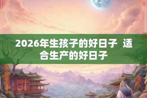 2026年生孩子的好日子  适合生产的好日子