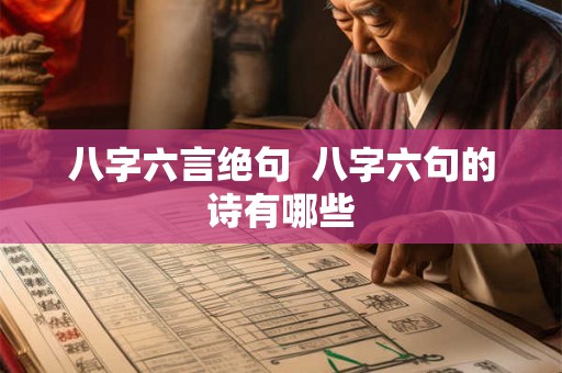 八字六言绝句  八字六句的诗有哪些