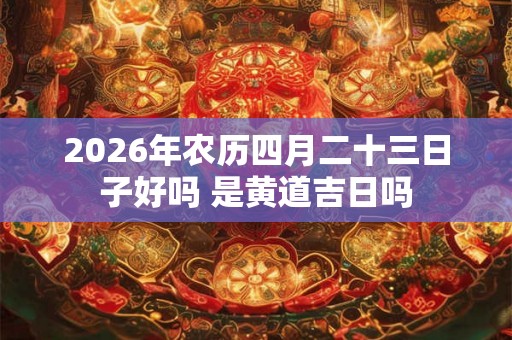 2026年农历四月二十三日子好吗 是黄道吉日吗