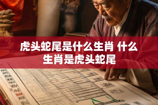 虎头蛇尾是什么生肖 什么生肖是虎头蛇尾