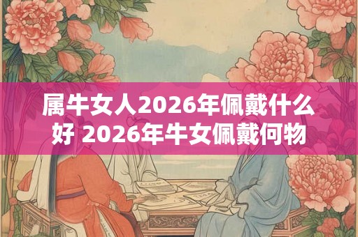 属牛女人2026年佩戴什么好 2026年牛女佩戴何物
