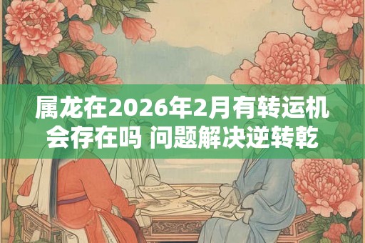 属龙在2026年2月有转运机会存在吗 问题解决逆转乾坤