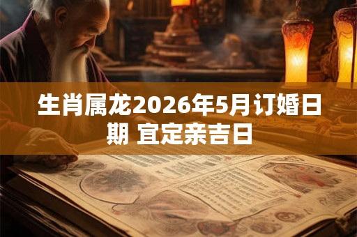 生肖属龙2026年5月订婚日期 宜定亲吉日