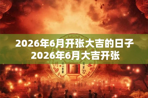 2026年6月开张大吉的日子 2026年6月大吉开张