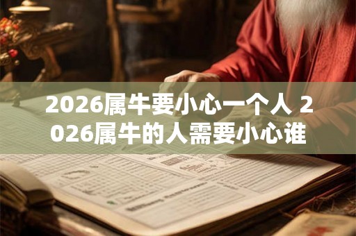 2026属牛要小心一个人 2026属牛的人需要小心谁