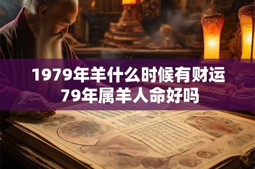 1979年羊什么时候有财运 79年属羊人命好吗