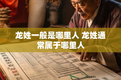 龙姓一般是哪里人 龙姓通常属于哪里人