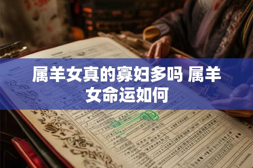 属羊女真的寡妇多吗 属羊女命运如何 属羊女真的寡妇多吗 属羊女命运如何