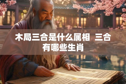木局三合是什么属相 三合有哪些生肖 木局三合是什么属相 三合有哪些生肖