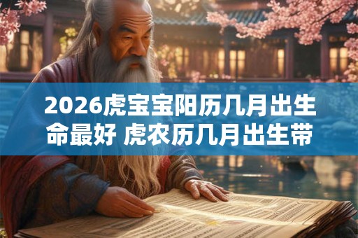 2026虎宝宝阳历几月出生命最好 虎农历几月出生带财