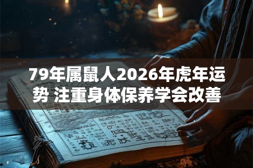 79年属鼠人2026年虎年运势 注重身体保养学会改善家居风水 79年属鼠人2026年虎年运势 注重身体保养学会改善家居风水