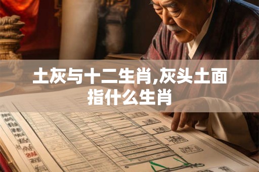 土灰与十二生肖,灰头土面指什么生肖