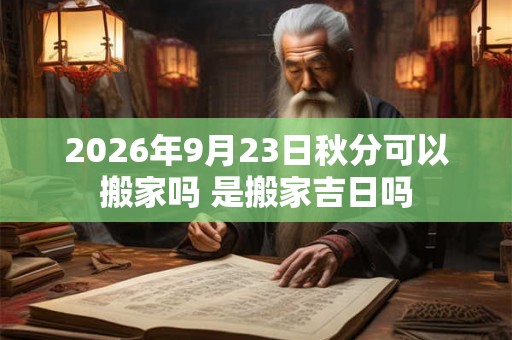 2026年9月23日秋分可以搬家吗 是搬家吉日吗