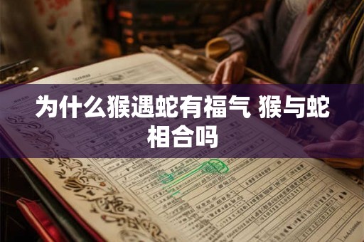 为什么猴遇蛇有福气 猴与蛇相合吗