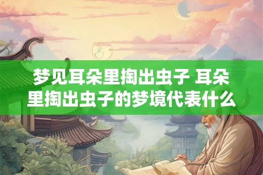 梦见耳朵里掏出虫子 耳朵里掏出虫子的梦境代表什么