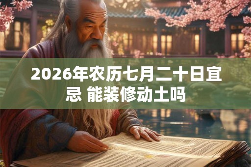 2026年农历七月二十日宜忌 能装修动土吗