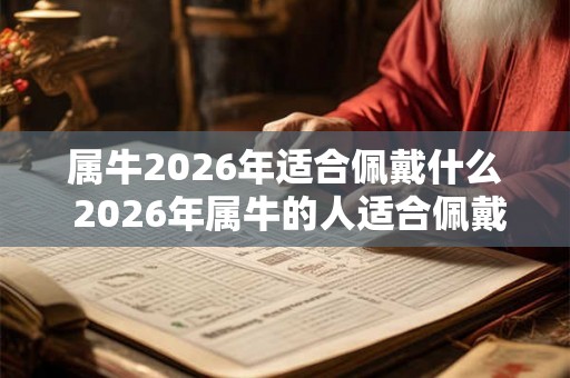 属牛2026年适合佩戴什么 2026年属牛的人适合佩戴什么