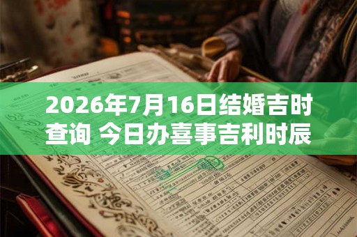2026年7月16日结婚吉时查询 今日办喜事吉利时辰