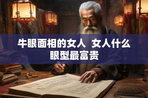 牛眼面相的女人  女人什么眼型最富贵