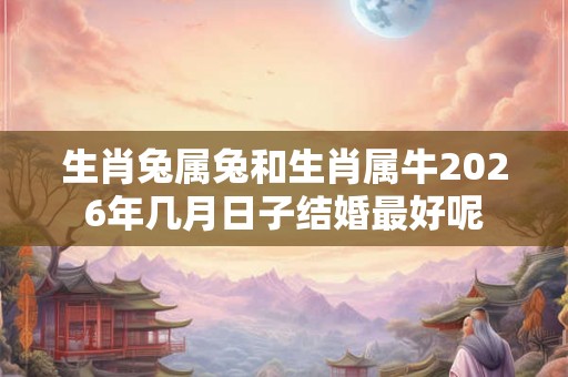 生肖兔属兔和生肖属牛2026年几月日子结婚最好呢 生肖兔属兔和生肖属牛2026年几月日子结婚最好呢