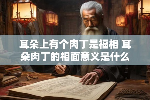 耳朵上有个肉丁是福相 耳朵肉丁的相面意义是什么 耳朵上有个肉丁是福相 耳朵肉丁的相面意义是什么