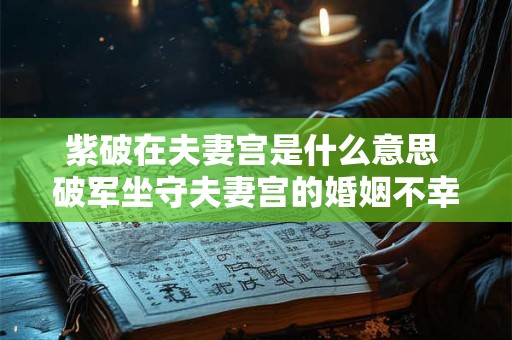 紫破在夫妻宫是什么意思 破军坐守夫妻宫的婚姻不幸吗 紫破在夫妻宫是什么意思 破军坐守夫妻宫的婚姻不幸吗