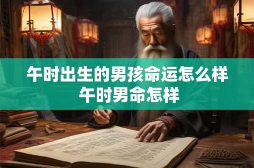 午时出生的男孩命运怎么样 午时男命怎样