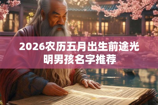 2026农历五月出生前途光明男孩名字推荐