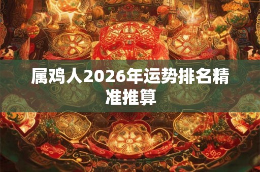 属鸡人2026年运势排名精准推算