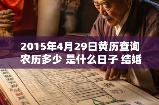 2015年4月29日黄历查询 农历多少 是什么日子 结婚吉时