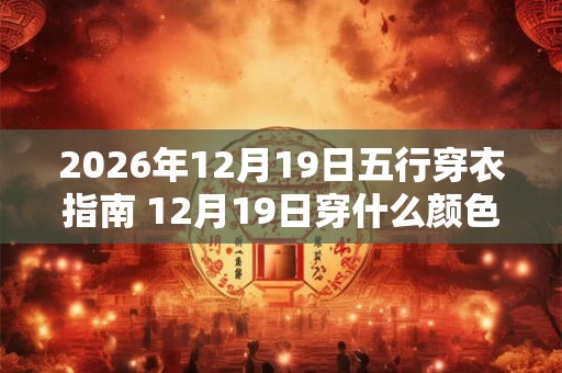 2026年12月19日五行穿衣指南 12月19日穿什么颜色的衣服