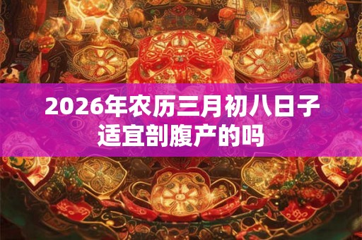 2026年农历三月初八日子适宜剖腹产的吗