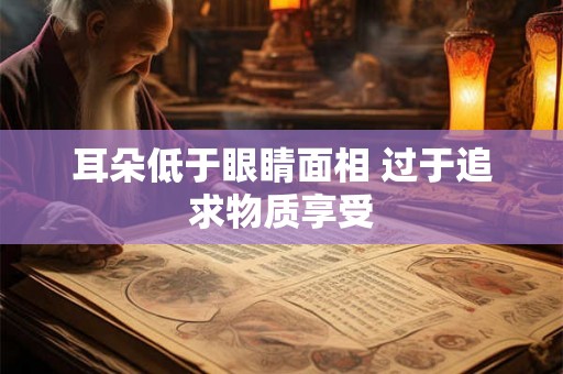 耳朵低于眼睛面相 过于追求物质享受 耳朵低于眼睛面相 过于追求物质享受