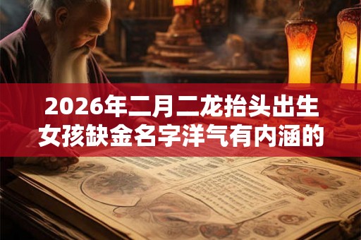 2026年二月二龙抬头出生女孩缺金名字洋气有内涵的