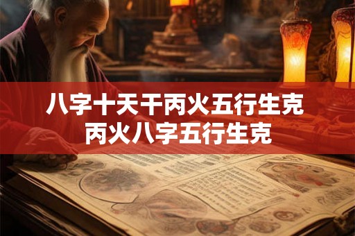 八字十天干丙火五行生克 丙火八字五行生克