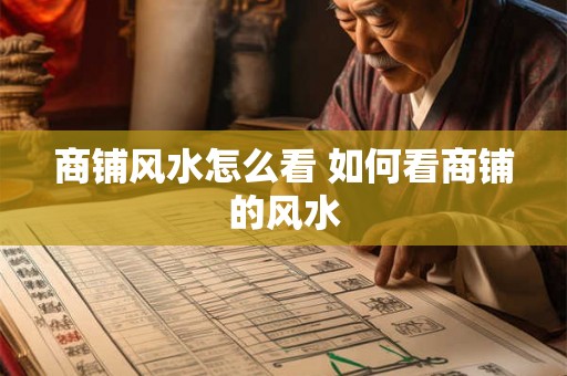 商铺风水怎么看 如何看商铺的风水