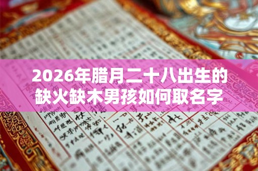 2026年腊月二十八出生的缺火缺木男孩如何取名字