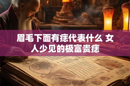 眉毛下面有痣代表什么 女人少见的极富贵痣