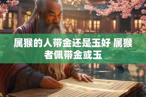 属猴的人带金还是玉好 属猴者佩带金或玉