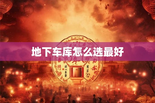 地下车库怎么选最好