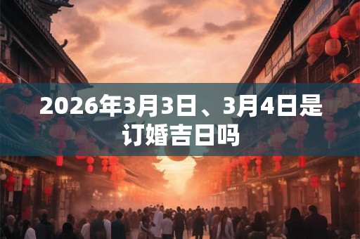 2026年3月3日、3月4日是订婚吉日吗