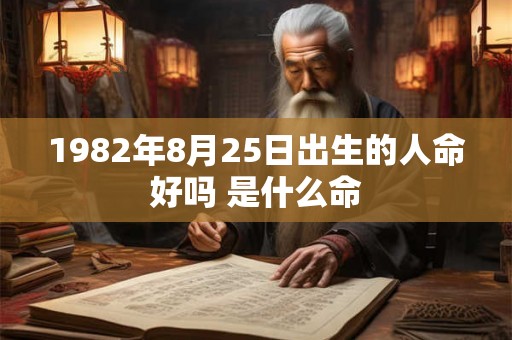 1982年8月25日出生的人命好吗 是什么命