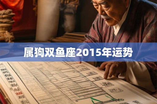 属狗双鱼座2015年运势