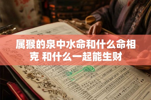 属猴的泉中水命和什么命相克 和什么一起能生财