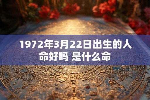 1972年3月22日出生的人命好吗 是什么命