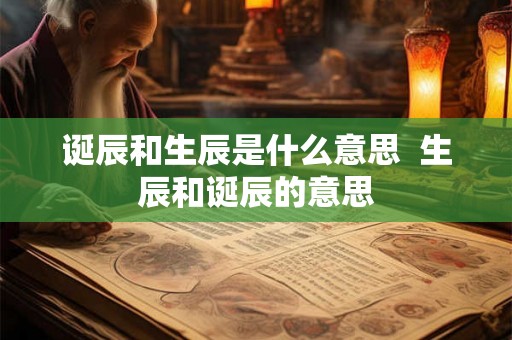 诞辰和生辰是什么意思  生辰和诞辰的意思
