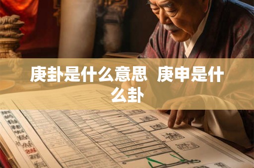 庚卦是什么意思  庚申是什么卦